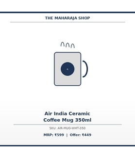 Air India Ceramic Coffee Mug 350ml