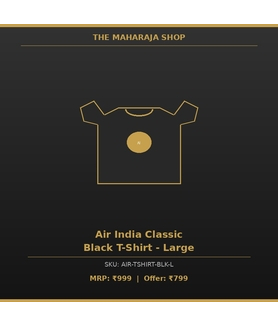 Air India Classic Black T-Shirt - Large