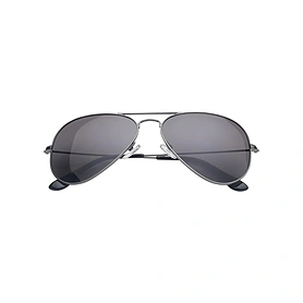 Fastrack Black Aviator Metal 100 UV Protected Sunglasses for Men - Large