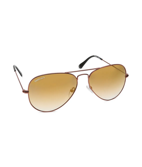 Fastrack Brown Aviator Metal 100 UV Protected Sunglasses for Men - Medium