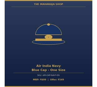 Air India Navy Blue Cap - One SizeC