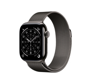 Apple Watch Series 11 GPS + Cellular 42mm Slate Titanium Case with Slate Milanese Loop