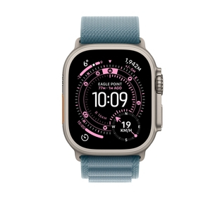 Apple Watch Ultra 3 GPS + Cellular 49mm Natural Titanium Case with Light Blue Alpine Loop - Small