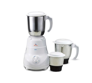 Bajaj Bravo 500W Mixer Grinder with 3 Jars White