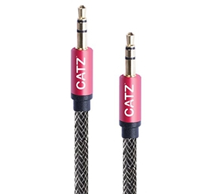 Catz Rugged Aux Stereo Cable Silver 2M