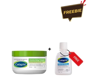 Cetaphil Moisturising Cream for Face & Body - 250 gm + Get FREE 25ml cleanser