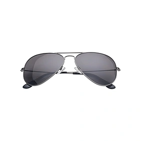 Fastrack Black Aviator Metal 100 UV Protected Sunglasses for Men - Large
