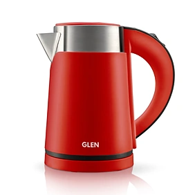 Glen 800W Stainless Steel 0.8L Electric Kettle Red