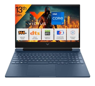 HP Victus Gaming Laptop/13th Generation Intel Core i7-13620H/16 GB DDR4/512 GB SSD/39.6 cms (15.6) diagonal FHD (1920 x 1080) IPS FHD Display/Windows 11 Home/Microsoft Office/15-fa2103TX Blue