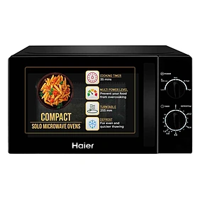Haier 20L Solo Microwave Oven - Black