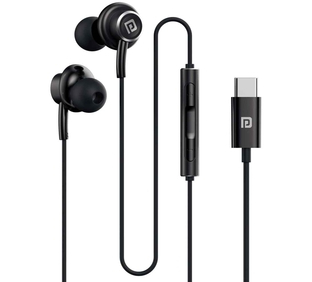 Portronics Conch Sigma Type-C in Ear Wired Earphones - Black