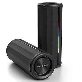 Portronics Nova 40W Deep Bass Portable Bluetooth Speaker with RGB Lights - Black