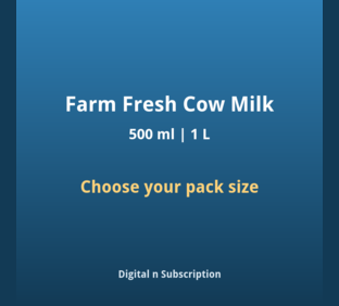 Farm Fresh Cow Milk