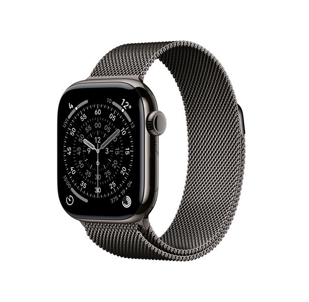 Apple Watch Series 11 GPS + Cellular 46mm Slate Titanium Case with Slate Milanese Loop - M/L