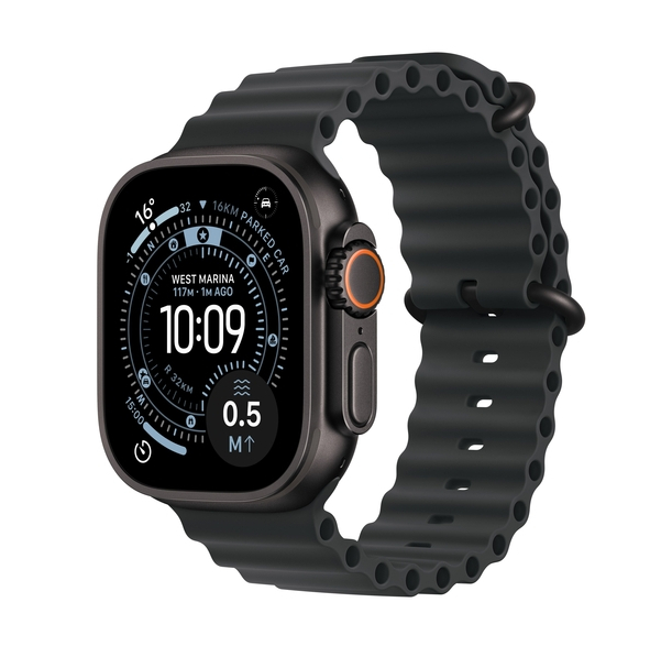 Apple Watch Ultra 3 GPS + Cellular 49mm Black Titanium Case with Black Alpine Loop - Medium