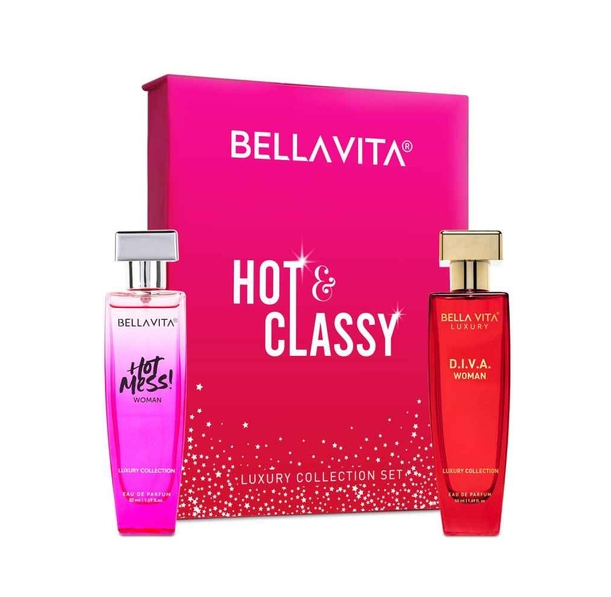 Bellavita Hot & Classy Perfume Gift Set for Women - Pack of 2 x 50 ml