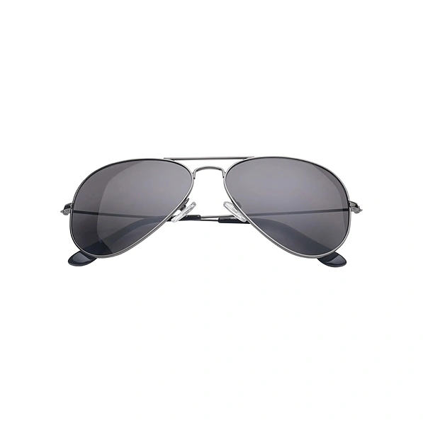 Fastrack Black Aviator Metal 100 UV Protected Sunglasses for Men - Large