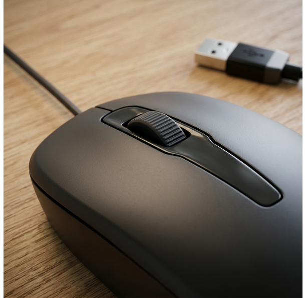 Hp 150 Wired Elegant Ergonomic Design 1600 Dpi Optical Tracking Mouse