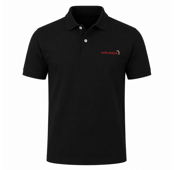 Men Polo Collar T-Shirts Test Black S