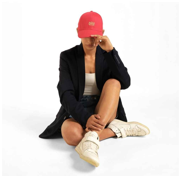 Motherland Bharat India Cotton Cap - Red