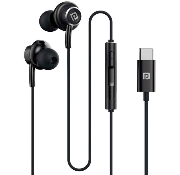Portronics Conch Sigma Type-C in Ear Wired Earphones - Black