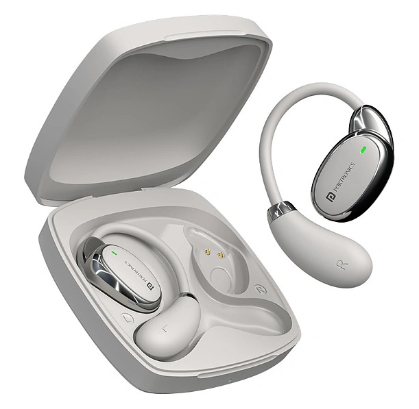 Portronics Harmonics Twins 31 Over Ear Earbuds - Beige