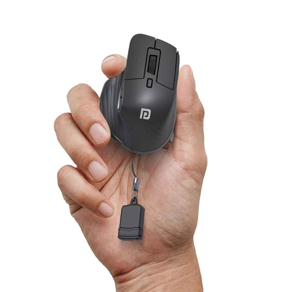 Portronics Toad Mino 2.4 GHz Bluetooth Wireless Mouse with Dual Connectivity Black