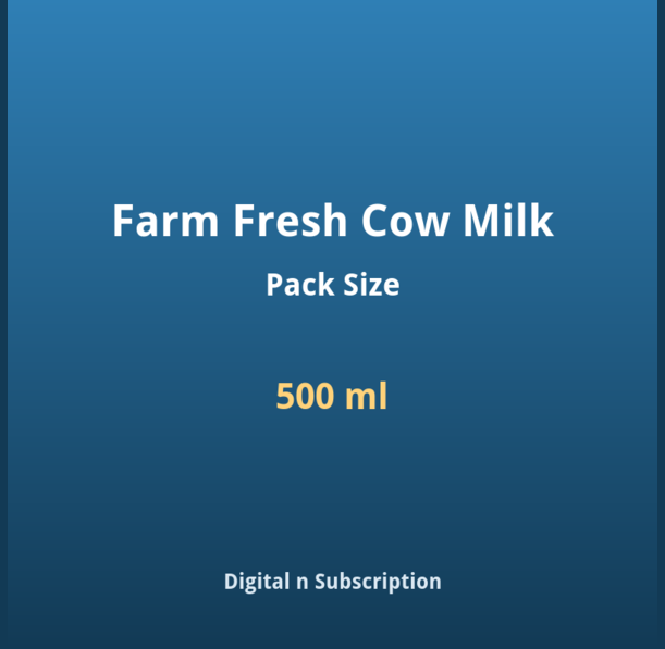 Farm Fresh Cow Milk - 500 ml