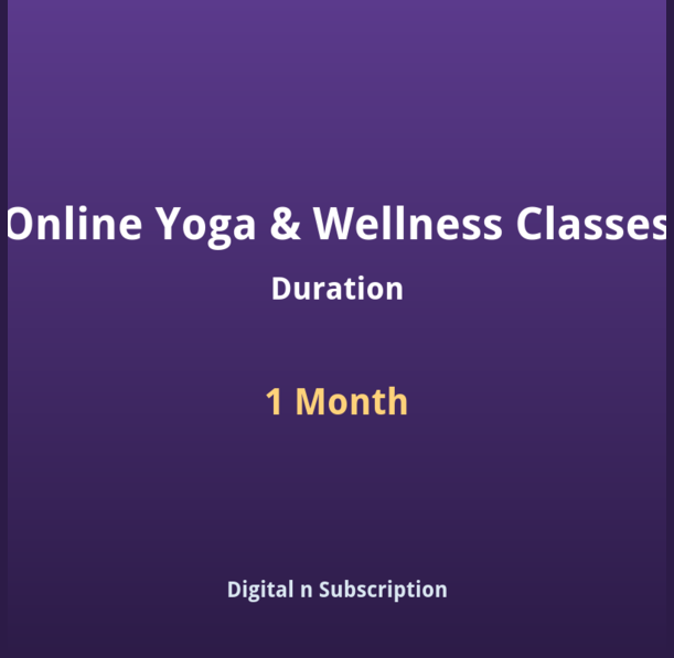 Online Yoga & Wellness Classes - 1 Month